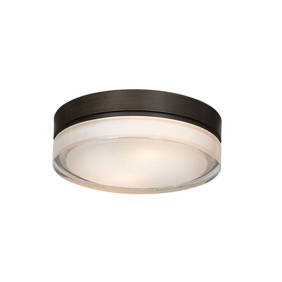 Picture of 15w Solid Module 90Plus CRI Damp Location Bronze Opal - Round Dimmable Solid Glass Led Flush-Mount (OA HT 3)