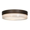 Picture of 30w Solid Module 90Plus CRI Damp Location Bronze Opal - Round Dimmable Solid Glass Led Flush-Mount (OA HT 3.5)