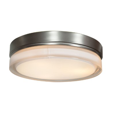 Show details for 30w Solid Module 90Plus CRI Damp Location Brushed Steel Opal - Round Dimmable Solid Glass Led Flush-Mount (OA HT 3.5) Picture of 30w Solid Module 90Plus CRI Damp Location Brushed Steel Opal - Round Dimmable Solid Glass Led Flush-Mount (OA HT 3.5)