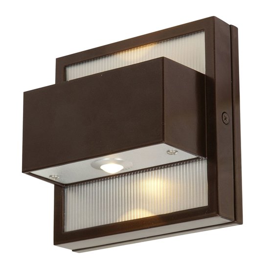 Picture of 7w (2 x 3.5) ZyZx Module 85CRI LED Bronze Marine Grade Wet Location Led Wallwasher (OA HT 5.25) (CAN 5.25"x5.25"x1")