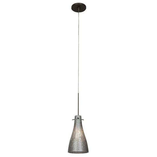 Foto para 35w Cavo GY6.35 Bi-Pin Halogen Dry Location Bronze Metal Italian Wire Glass Uj Mini Pendant Including Low Profile Mono-Pod (CAN 0.5"Ø4.5")