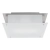 Foto para 15w Vision Module 90Plus CRI Damp Location Brushed Steel Frosted Dimmable Led Flush-Mount 9.5"x9.5"x3.25" (OA HT 3.25) (CAN 4.6"x6.9"x1.25")