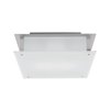 Foto para 15w Vision Module 90Plus CRI Damp Location Brushed Steel Frosted Dimmable Led Flush-Mount 11.8"x11.8"x3.25" (OA HT 3.25) (CAN 7.1"x6"x1.25")
