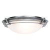 Picture of 15w Saturn Module 90Plus CRI Damp Location Brushed Steel Frosted Dimmable Led Flush-Mount (OA HT 5.5) (CAN 0.25"Ø10.25")