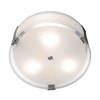 Picture of 15w Tara Module 90Plus CRI Damp Location Brushed Steel Opal Dimmable Led Flush-Mount (OA HT 4.75) (CAN 0.75"Ø10.25")