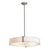 Picture of 30w Tara Module 90Plus CRI Damp Location Brushed Steel Opal Dimmable Led Semi-Flush Or Pendant 4.75"Ø24" (CAN 1.4"Ø5.1")