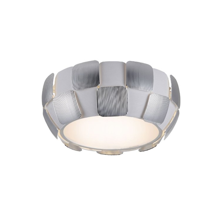 Picture of 96w Layers GU-24 LED or Fluorescent Damp Location White CH - Flush-Mount 6.3"Ø14.25" (OA HT 6.3)