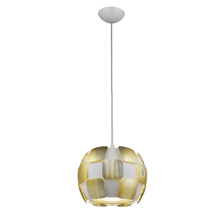 Foto para 26w Layers GU-24 LED or Fluorescent Dry Location White GLD - Pendant