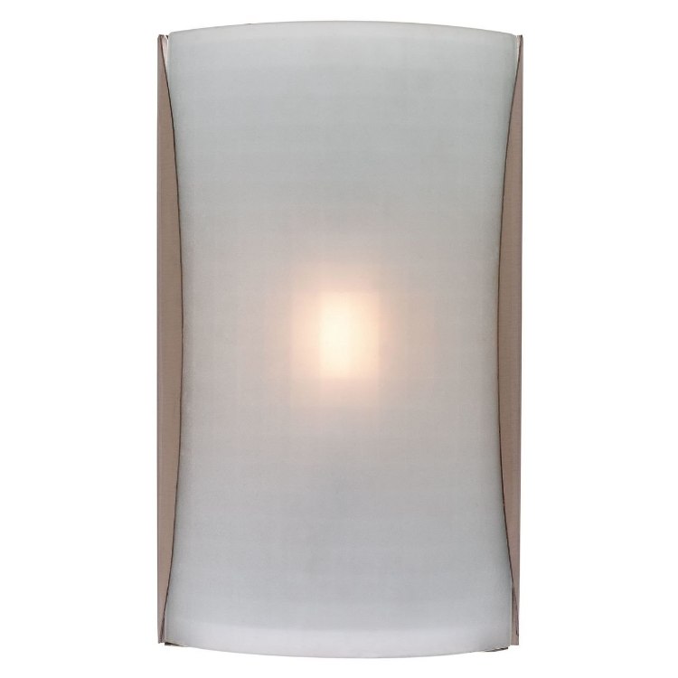 Picture of 16w Radon Module 90Plus CRI Damp Location Brushed Steel Checkered Frosted Led Wall Fixture (OA HT 13.75) (CAN 14.25"x8.5"x0.4")