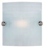 Foto para 16w Radon Module 90Plus CRI Damp Location Brushed Steel Checkered Frosted Wall Fixture (OA HT 8) (CAN 4.75"x6.88"x0.88")