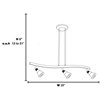 Picture of 12w (3 x 4) Optix Module 90CRI LED Dry Location Mat Chrome ACR 3-Light Dimmable Led Spotlight Pendant (CAN 1"Ø5")