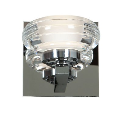 Show details for 4w Optix Module 90CRI LED Damp Location Chrome ACR 1-Light Dimmable Led Wall Vanity Fixture (OA HT 4.75) Picture of 4w Optix Module 90CRI LED Damp Location Chrome ACR 1-Light Dimmable Led Wall Vanity Fixture (OA HT 4.75)