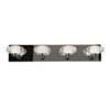 Foto para 16w (4 x 4) Optix Module 90CRI LED Damp Location Chrome ACR 4-Light Dimmable Led Wall Vanity Fixture (OA HT 4.75)