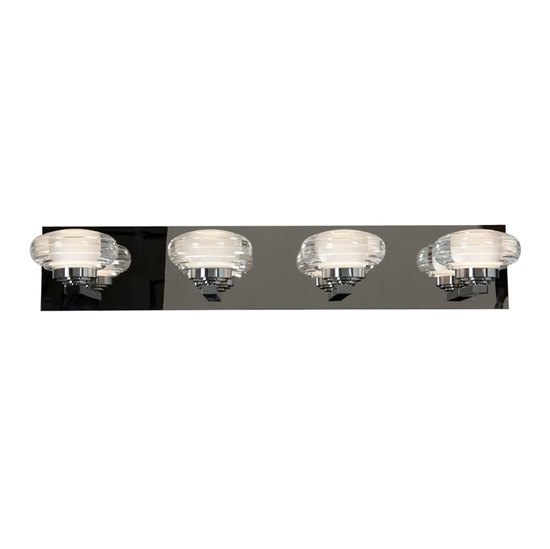 Picture of 16w (4 x 4) Optix Module 90CRI LED Damp Location Chrome ACR 4-Light Dimmable Led Wall Vanity Fixture (OA HT 4.75)