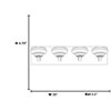 Picture of 16w (4 x 4) Optix Module 90CRI LED Damp Location Chrome ACR 4-Light Dimmable Led Wall Vanity Fixture (OA HT 4.75)