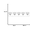 Picture of 20w (5 x 4) Optix Module 90CRI LED Damp Location Chrome ACR 5-Light Dimmable Led Wall Vanity Fixture (OA HT 4.75)