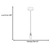 Picture of 35w Zeta GY6.35 Bi-Pin Halogen Dry Location Brushed Steel Low Voltage Pendant (CAN Ø4.5")