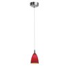 Picture of 5w Tungsten Module Dry Location Brushed Steel Red Led Pendant With Mania Glass 5"Ø4" (CAN 4.5"Ø4.5")