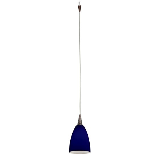 Picture of 35w Zeta Mania GY6.35 Bi-Pin Halogen Dry Location Bronze Cobalt Low Voltage Pendant With Mania Glass Excluding Mono-Pod