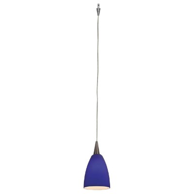Show details for 35w Zeta Mania GY6.35 Bi-Pin Halogen Dry Location Brushed Steel Cobalt Low Voltage Pendant With Mania Glass Excluding Mono-Pod Picture of 35w Zeta Mania GY6.35 Bi-Pin Halogen Dry Location Brushed Steel Cobalt Low Voltage Pendant With Mania Glass Excluding Mono-Pod