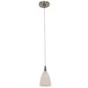 Picture of 35w Zeta Mania GY6.35 Bi-Pin Halogen Dry Location Brushed Steel Frosted Low Voltage Pendant With Mania Glass Including Low Profile Mono-Pod (CAN Ø4.5")