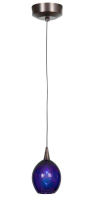Show details for 35w Zeta GY6.35 Bi-Pin Halogen Dry Location Bronze Cobalt Studio C Crackle Glass Pendant~ (CAN Ø4.5") Picture of 35w Zeta GY6.35 Bi-Pin Halogen Dry Location Bronze Cobalt Studio C Crackle Glass Pendant~ (CAN Ø4.5")