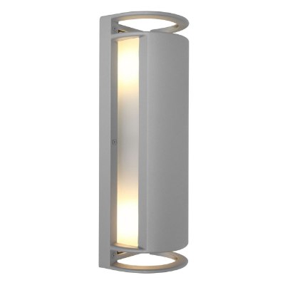 Show details for 36w (2 x 18) Poseidon GU-24 Spiral Fluorescent Satin Ribbed Frosted Wet Location Bulkhead 6"x16.75" (OA HT 16.75) (CAN 7"x4.5"x0.5") Picture of 36w (2 x 18) Poseidon GU-24 Spiral Fluorescent Satin Ribbed Frosted Wet Location Bulkhead 6"x16.75" (OA HT 16.75) (CAN 7"x4.5"x0.5")