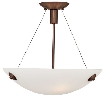 Show details for 39w (3 x 13) Noya GU-24 Spiral Fluorescent Dry Location Bronze White Cable Semi-Flush (OA HT 17) (CAN 1.5"Ø5.2") Picture of 39w (3 x 13) Noya GU-24 Spiral Fluorescent Dry Location Bronze White Cable Semi-Flush (OA HT 17) (CAN 1.5"Ø5.2")