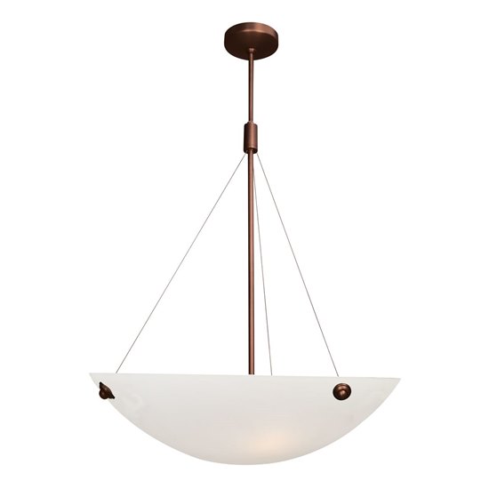 Picture of 78w (3 x 26) Noya GU-24 Spiral Fluorescent Dry Location Bronze White Cable Pendant 28"Ø24" (CAN 1.25"Ø5.25")