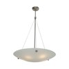 Foto para 78w (3 x 26) Noya GU-24 Spiral Fluorescent Dry Location Brushed Steel White Cable Pendant 32.5"Ø28" (CAN 1.25"Ø5.25")