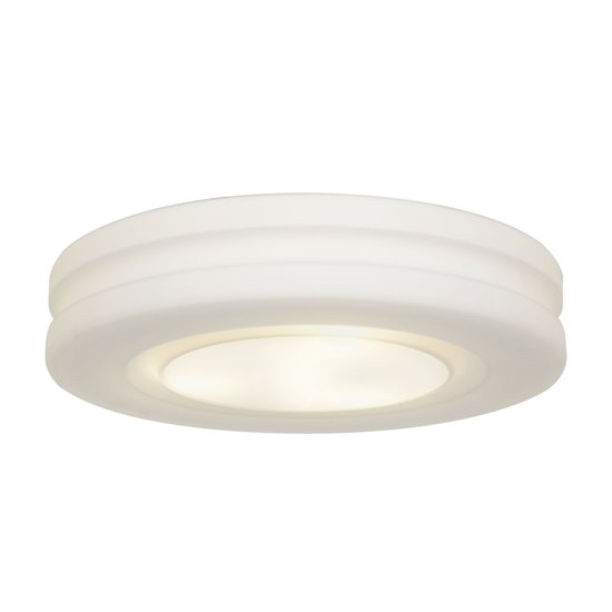 Foto para 39w (3 x 13) Altum GU-24 Spiral Fluorescent Damp Location White Opal Flush-Mount (OA HT 3.9) (CAN 1"Ø11.1")