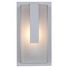 Foto para 75w Neptune E-26 A-19 Incandescent Satin Ribbed Frosted Marine Grade Wet Location Wall Fixture (OA HT 13) (CAN 7"x4.6")