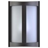 Picture of 9w Pier E-26 LED Bronze Ribbed Frosted Marine Grade Wet Location Wall Fixture (OA HT 9.84)