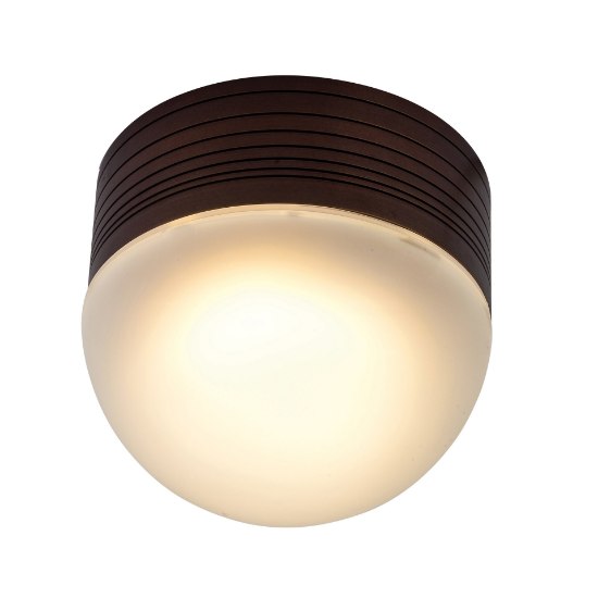 Foto para 10w MicroMoon GU-24 Bronze Frosted Marine Grade Wet Location Led Ceiling Or Wall Fixture (OA HT 5) (CAN 1.5"Ø4.4")