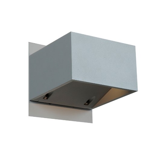 Picture of 6w Square SSL 80CRI LED Satin Marine Grade Wet Location Wall Fixture (OA HT 3.1) (CAN 5")