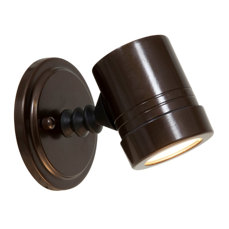 Picture of 5w Myra GU-10 LED Bronze Clear Marine Grade Wet Location Adjustable Spotlight (CAN 0.6"Ø4.5")
