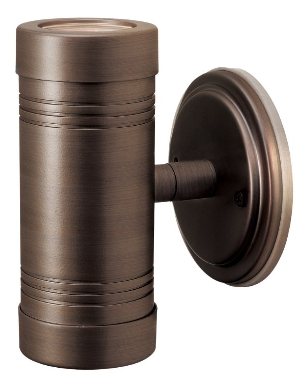 Picture of 10w (2 x 5) Myra GU-10 LED Bronze Clear Marine Grade Wet Location Wall Washer (OA HT 7.5) (CAN 0.6"Ø4.5")