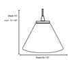 Picture of 11w Martini E-26 A-19 LED Dry Location Brushed Steel White Led Cord Glass Pendant (CAN 1.25"Ø5.25")