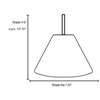 Picture of 11w Martini E-26 A-19 LED Dry Location Brushed Steel White Led Rod Glass Pendant (CAN 1.25"Ø5.25")