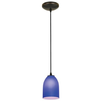 Show details for 12w Bordeaux SSL 90CRI LED Dry Location Oil Rubbed Bronze Cobalt Cord Glass Pendant (CAN 1.25"Ø5.25") Picture of 12w Bordeaux SSL 90CRI LED Dry Location Oil Rubbed Bronze Cobalt Cord Glass Pendant (CAN 1.25"Ø5.25")