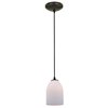 Foto para 12w Bordeaux SSL 90CRI LED Dry Location Oil Rubbed Bronze Opal Cord Glass Pendant (CAN 1.25"Ø5.25")