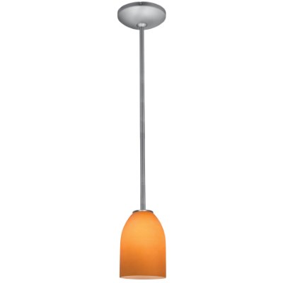 Show details for 12w Bordeaux SSL 90CRI LED Dry Location Brushed Steel Wicker White Rod Glass Pendant (CAN 1.25"Ø5.25") Picture of 12w Bordeaux SSL 90CRI LED Dry Location Brushed Steel Wicker White Rod Glass Pendant (CAN 1.25"Ø5.25")