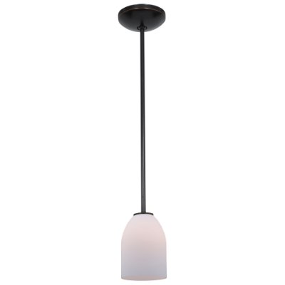 Show details for 12w Bordeaux SSL 90CRI LED Dry Location Oil Rubbed Bronze Opal Rod Glass Pendant (CAN 1.25"Ø5.25") Picture of 12w Bordeaux SSL 90CRI LED Dry Location Oil Rubbed Bronze Opal Rod Glass Pendant (CAN 1.25"Ø5.25")