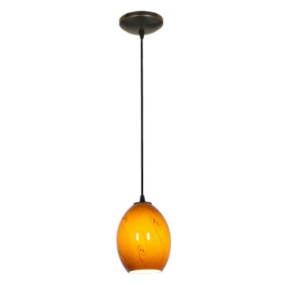 Show details for 12w Brandy FireBird SSL 90CRI LED Dry Location Oil Rubbed Bronze Amber Sky Cord Glass Pendant (CAN 1.25"Ø5.25") Picture of 12w Brandy FireBird SSL 90CRI LED Dry Location Oil Rubbed Bronze Amber Sky Cord Glass Pendant (CAN 1.25"Ø5.25")