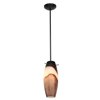 Foto para 11w Cabernet E-26 A-19 LED Dry Location Oil Rubbed Bronze Brown Slate Rod Glass Pendant (CAN 1.25"Ø5.25")