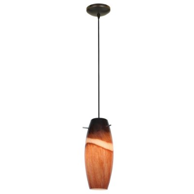 Show details for 12w Cabernet SSL 90CRI LED Dry Location Oil Rubbed Bronze Amber Slate Cord Glass Pendant (CAN 1.25"Ø5.25") Picture of 12w Cabernet SSL 90CRI LED Dry Location Oil Rubbed Bronze Amber Slate Cord Glass Pendant (CAN 1.25"Ø5.25")