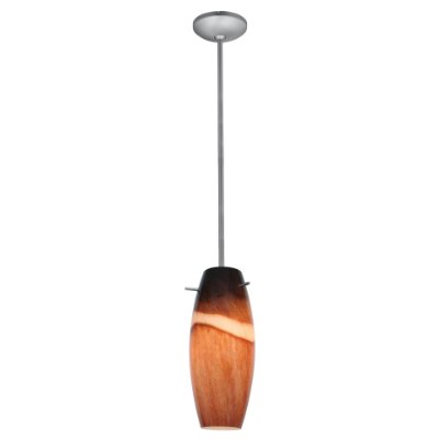 Show details for 12w Cabernet SSL 90CRI LED Dry Location Brushed Steel Amber Slate Rod Glass Pendant (CAN 1.25"Ø5.25") Picture of 12w Cabernet SSL 90CRI LED Dry Location Brushed Steel Amber Slate Rod Glass Pendant (CAN 1.25"Ø5.25")