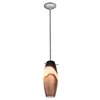 Foto para 12w Cabernet SSL 90CRI LED Dry Location Brushed Steel Brown Slate Rod Glass Pendant (CAN 1.25"Ø5.25")