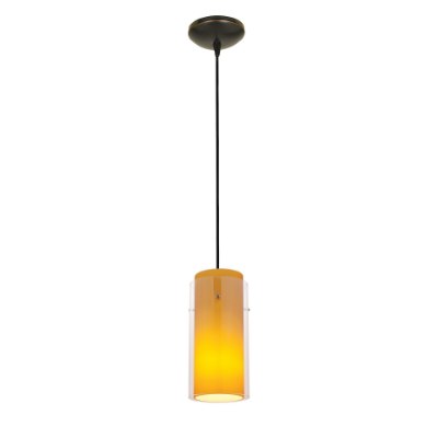Show details for 11w Glass`n Glass Cylinder E-26 A-19 LED Dry Location Oil Rubbed Bronze Clear Red Cord Glass Pendant (CAN 1.25"Ø5.25") Picture of 11w Glass`n Glass Cylinder E-26 A-19 LED Dry Location Oil Rubbed Bronze Clear Red Cord Glass Pendant (CAN 1.25"Ø5.25")