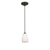 Picture of 12w Sherry SSL 90CRI LED Dry Location Oil Rubbed Bronze Opal Cord Glass Pendant (CAN 1.25"Ø5.25")